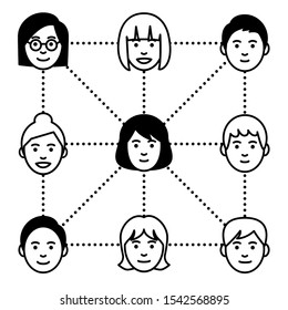 Social network concept. Vector illustration.
