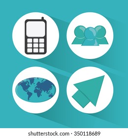 Social network concept, vector illustration 10 eps graphic.