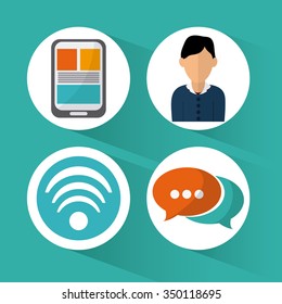 Social network concept, vector illustration 10 eps graphic.
