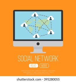 social network concept vector illustration