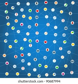 Social Network Concept, Vector Illustration