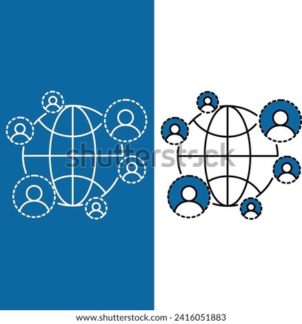 social network, conection, global network icon