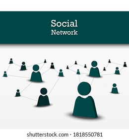 Sistema de circuito de tecnología conectado a redes sociales y   símbolo de la gente 