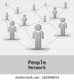 Sistema de circuito de tecnología conectado a redes sociales y   símbolo de la gente 