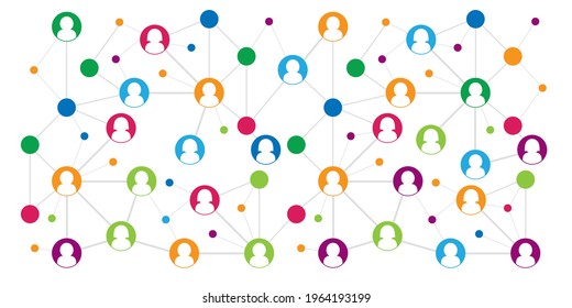 Social network connection concept illustration. Social media icon. Vector illustration