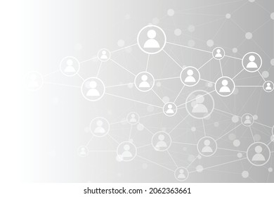 Konzept der sozialen Netzverbindung, weißer Hintergrund