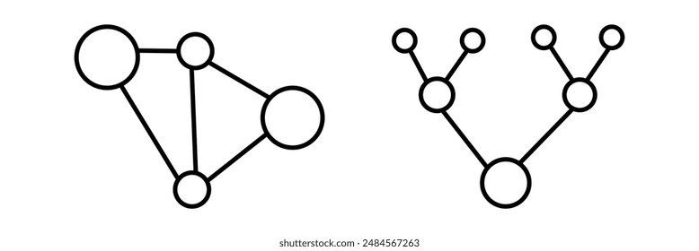 Soziale Netzwerkverbindung und globales Geschäftskommunikationskonzept. Vektorgrafik-Symbol isolierter Hintergrund. Verbindungssymbol EPS 10.