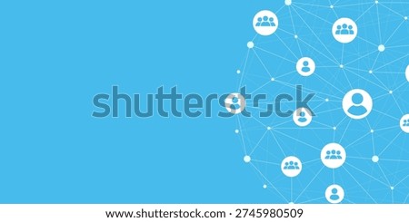 Social Network Connection. Global Business Online Communication. Abstract Plexus Technology Futuristic Network.