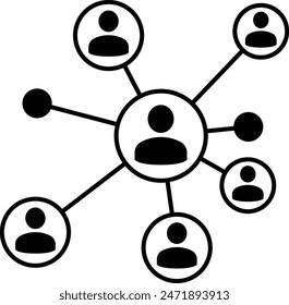 Social network connection icon design
