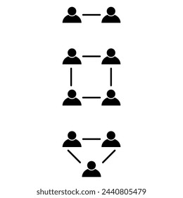 Social network connection icon. Job transfer vector icon on white background. Group of People and Switch Arrows vector icon in meaning Job Rotation