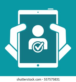 Social network contact icon