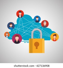 Social network design. Isolated illustration