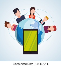 Social network design. Social media icon. Isolated illustration , vector