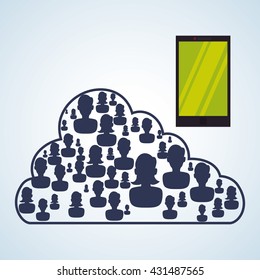 Social network design. Social media icon. Isolated illustration , vector