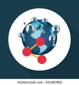 Social network design. Social media icon. Isolated illustration