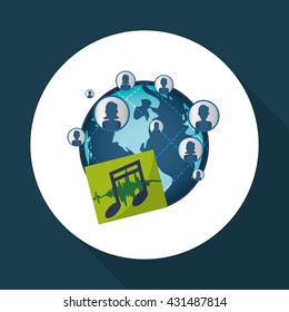 Social network design. Social media icon. Isolated illustration