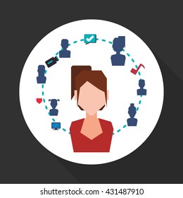 Social network design. Social media icon. Isolated illustration
