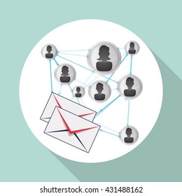 Social network design. Social media icon. Isolated illustration
