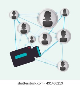 Social network design. Social media icon. Isolated illustration