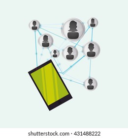 Social network design. Social media icon. Isolated illustration