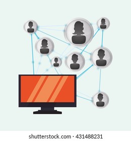 Social network design. Social media icon. Isolated illustration
