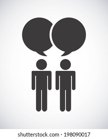 Social network design over gray background, vector illustration