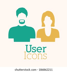 Social network design over white background, vector illustration