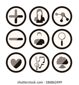 Social network design over white background, vector illustration