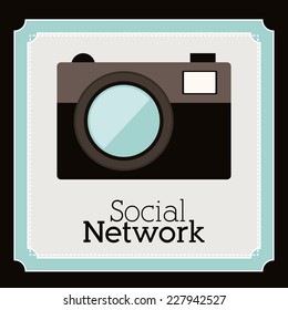 Social network design over white background, vector illustration