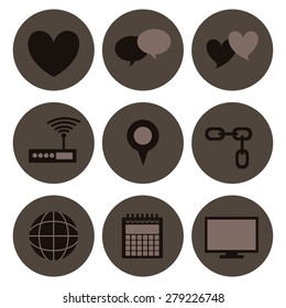 Social Network design over white background, vector illustration