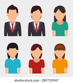 Social network design over white background, vector illustration.