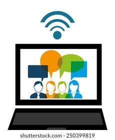 Social network design, vector illustration.