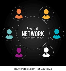 Social network design, vector illustration.