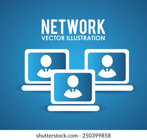 Social network design, vector illustration.