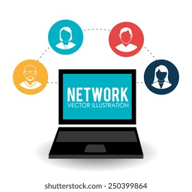Social network design, vector illustration.