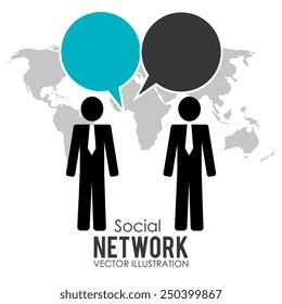 Social network design, vector illustration.