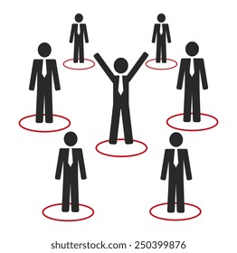 Social network design, vector illustration.