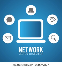 Social network design, vector illustration.