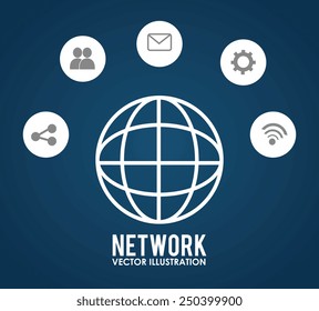 Social network design, vector illustration.