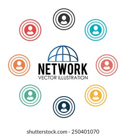 Social network design, vector illustration.