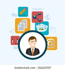 social network design, vector illustration eps10 graphic 