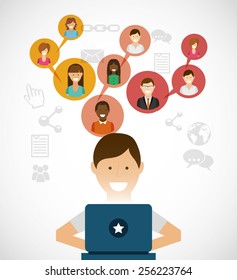 social network design, vector illustration eps10 graphic 