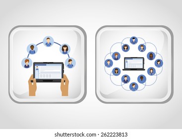 social network design, vector illustration eps10 graphic 