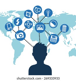 social network design, vector illustration eps10 graphic 