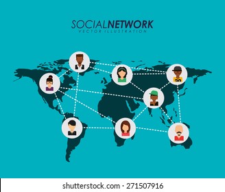 social network design, vector illustration eps10 graphic 