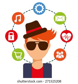 social network design, vector illustration eps10 graphic 
