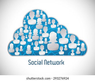 Social network design, vector illustration eps 10.