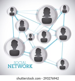 Social network design, vector illustration eps 10.