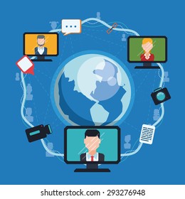 Social network design, vector illustration eps 10.