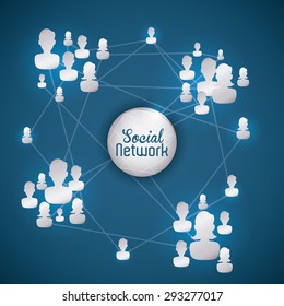 Social network design, vector illustration eps 10.